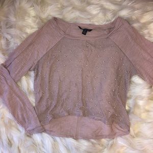 Women’s Pink Pearl Crop Top